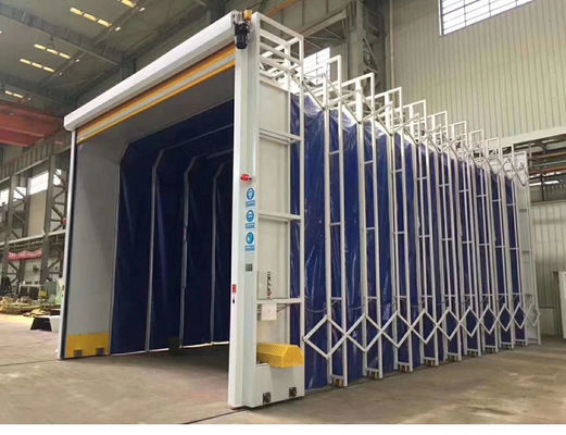 Industrial high-efficiency telescopic mobile spray paint booth and telescopic tent