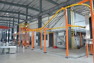 Μεταλλικά προϊόντα Πλήρως αυτοματοποιημένη γραμμή επικάλυψης σκόνης για την παραγωγή βιομηχανικών επικάλυψεων